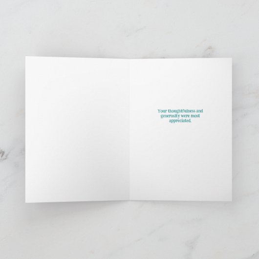 オレンジの木の秋のクイリングイラスト サンキューカード (内部)