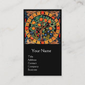 オレンジの木，緑の離れフローラ，花のモノグラム 名刺 (正面)