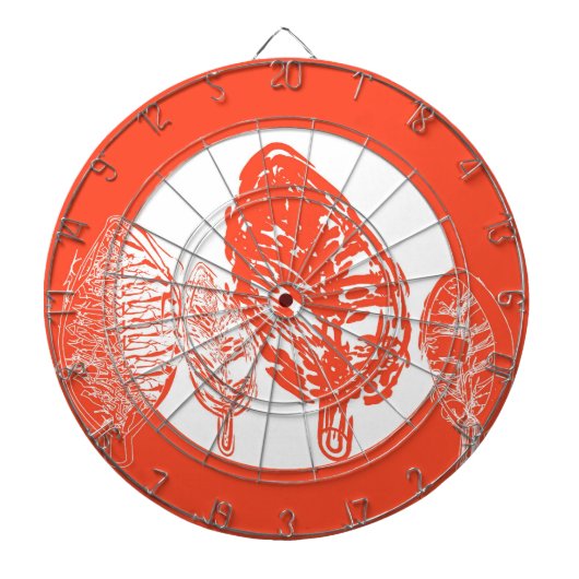 オレンジの木(葉) ダーツボード (正面)