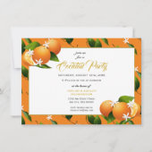 オレンジの果実のサマーパーティー 招待状 (正面)