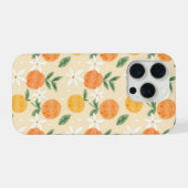 オレンジの果実の可愛い水彩シームレス パターン iPhoneケース (裏面横)