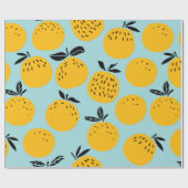 オレンジの果実の継ぎ目のない模様 ラッピングペーパー (フラット)