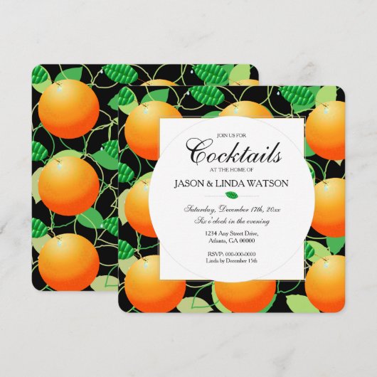 オレンジの果実 招待状 (正面/裏面)