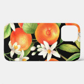オレンジの果実、花、Lの継ぎ目のない模様 Case-Mate iPhoneケース (裏面 (横))