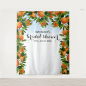 オレンジの果物 ボタニカル ウェディング | フォト 背景 タペストリー (正面)