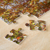 オレンジの枝の葉秋の自然 ジグソーパズル (側面)