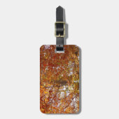 オレンジの枝の葉秋の自然 ラゲッジタグ (正面縦)