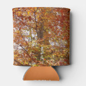 オレンジの枝の葉秋の自然 缶クーラー (裏面)