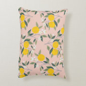 オレンジの枝を持つシームレスな開花 アクセントクッション (裏面(縦))