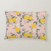 オレンジの枝を持つシームレスな開花 アクセントクッション (裏面)