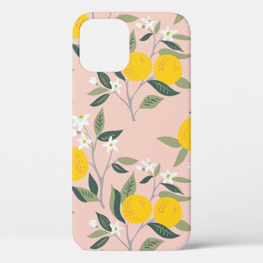 オレンジの枝を持つシームレスな開花 Case-Mate iPhoneケース (裏面)