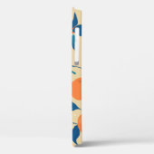 オレンジの枝：ベージュの背景パターン Case-Mate iPhoneケース (裏面 / 左)