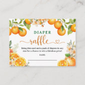 オレンジの柑橘の赤ちゃんシャワーディーパーラッフル封筒 エンクロージャーカード (正面)