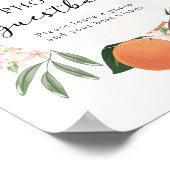 オレンジの柑橘類の写真ゲストブックのサイン ポスター (角)