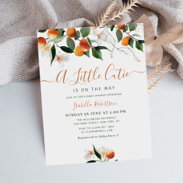 オレンジの柑橘類の小さなかわいこちゃんのベビーシャワー