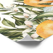 オレンジの柑橘類の植物モダンなスタイルのウェルカムペデ ポスター (角)