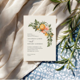 オレンジの柑橘類の花の水色の植物結婚の