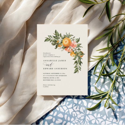 オレンジの柑橘類の花の水色の植物結婚の