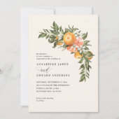 オレンジの柑橘類の花の水色の植物結婚の (正面)