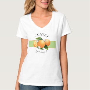 オレンジの柑橘類の花 Tシャツ