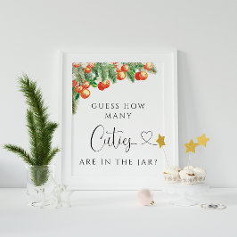 オレンジの柑橘類は、瓶の中にかわいこちゃんが何個いるかを推測する ポスター