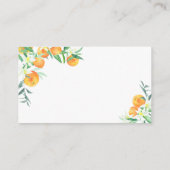 オレンジの柑橘類 - 猜測キスの数 ブライダルゲーム エンクロージャーカード (裏面)