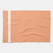 オレンジの桃のモダンモチーフ キッチンタオル (横)