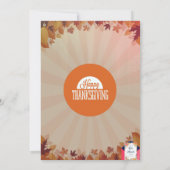 オレンジの森でフレンドリーなサンシャイン&カボチャ 招待状 (裏面)