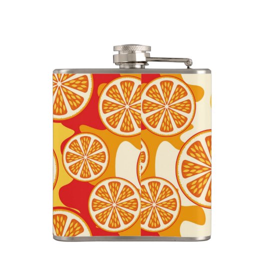 オレンジの模様 フラスク (裏面)
