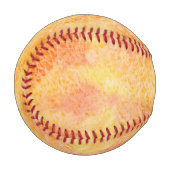 オレンジの水の色の背景 野球ボール (正面左)