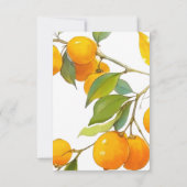 オレンジの水彩テーマ 明るい色 サンキューカード (裏面)