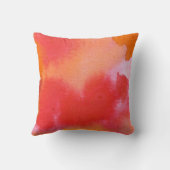 オレンジの水彩ファミリールール、名前 年 クッション (裏面)