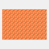 オレンジの水彩抽象 ラッピングペーパーシート (正面3)