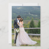 オレンジの水彩画の感謝メッセージ | あなたのお写真を追加 招待状 (裏面)