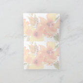 オレンジの水彩画の秋の花のオーダーメイド ノートカード (内部)