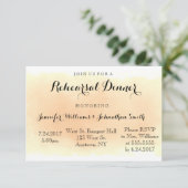 オレンジの水彩画風のリハーサルディナー招待状 招待状 (スタンド正面)