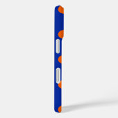 オレンジの水玉模様 ブルーデザイン Case-Mate iPhoneケース (裏面 / 右)