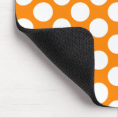 オレンジの水玉模様 マウスパッド (コーナー)