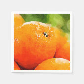 オレンジの水色 スタンダードカクテルナプキン (正面)