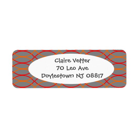 オレンジの波 ラベル (正面)