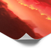 オレンジの火の火山 ポスター (角)