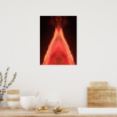 オレンジの火の火山 ポスター (キッチン)