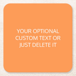 オレンジの無地でおしゃれなパーティーカラーパレット スクエアペーパーコースター