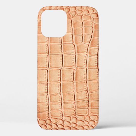 オレンジの爬虫類皮革のテクスチャデザイン Case-Mate iPhoneケース (裏面)