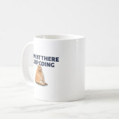 オレンジの猫が頑張れと応援 コーヒーマグカップ (正面左)