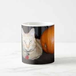 オレンジの猫とかぼちゃ コーヒーマグカップ