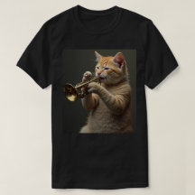 オレンジの猫のトランペット奏者