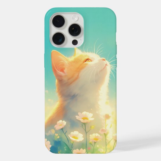オレンジの猫の夢想 iPhoneケース (裏面)