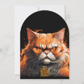 オレンジの猫の怪物 招待状 (裏面)