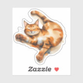 オレンジの猫 シール (シート)